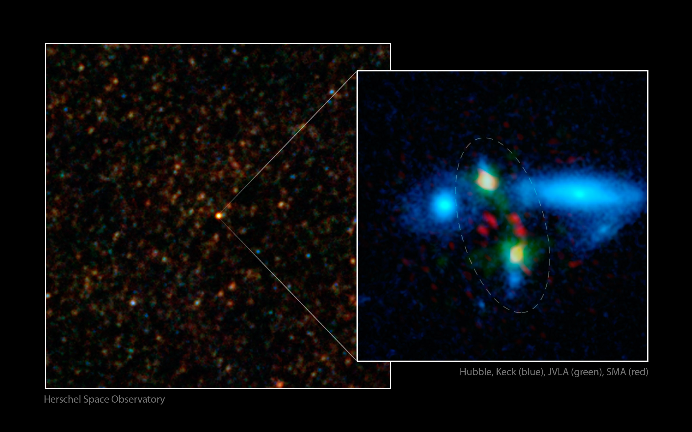 Rare View of Ancient Galaxy Crash Revealed